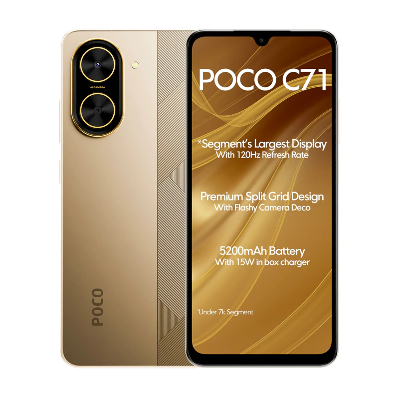 poco-c71-Desert-Gold Xiaomi PocoC71 128GB/4-25028PC03G-Gold-China - Image 1